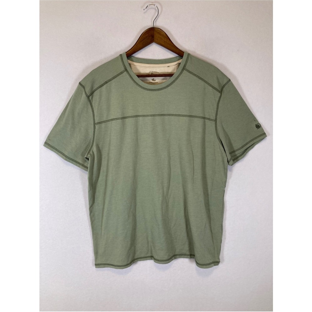 Gorpcore G.H. Bass & Co. Mens Large Sage Green Explorer Outdoor T-Shirt Stretch